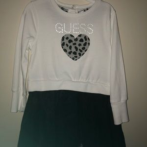 GUESS Black and White Dress-Size 4T